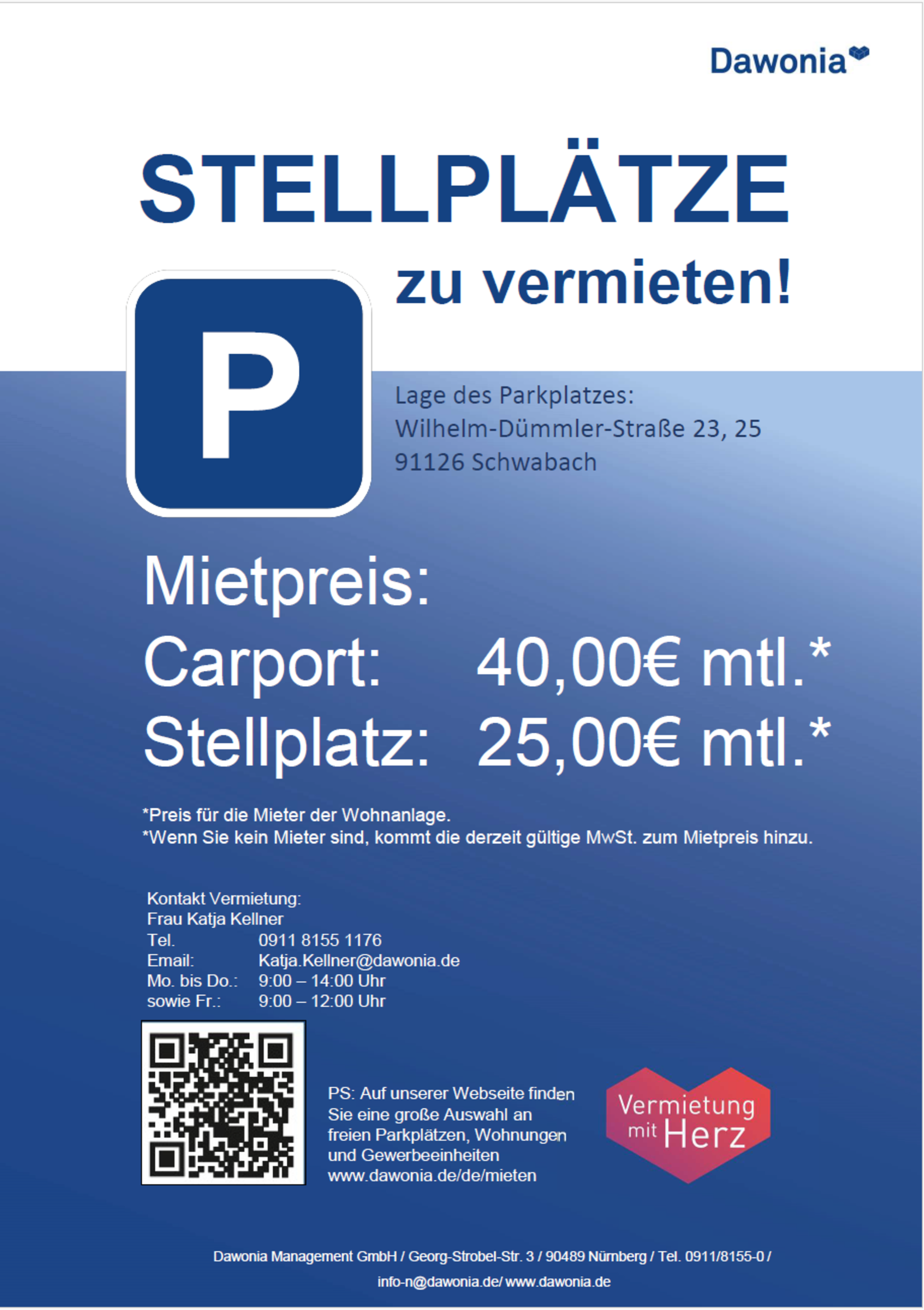 Stellplätze zu vermieten_CP,SP WE2667.PNG | © Dawonia