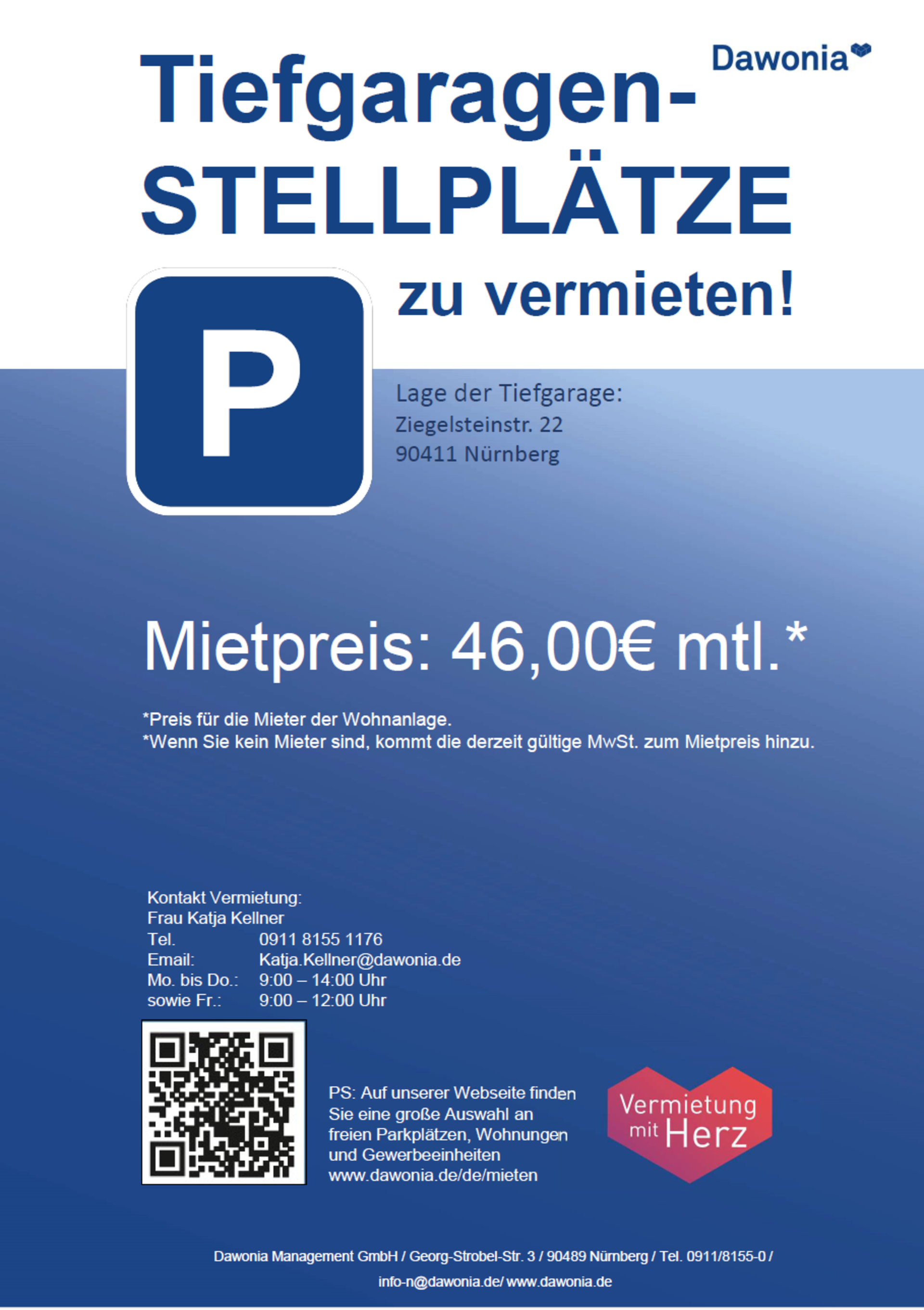 TG-Stellplatz zu vermieten_WE 2721.PNG | © Dawonia