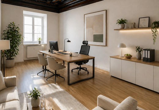 Büro 1 - virtuell eingerichtet | © Dawonia