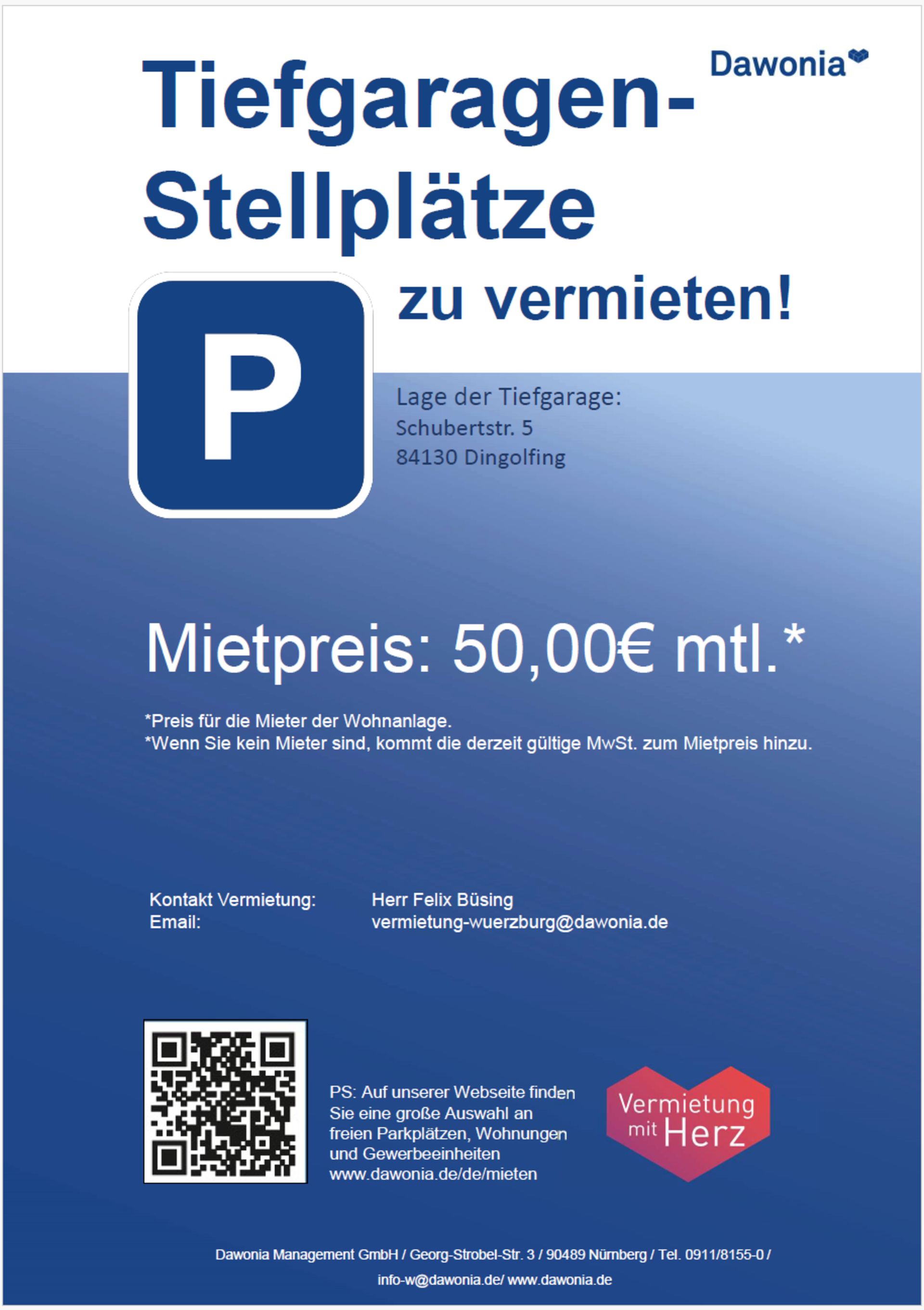 Tiefgaragenstellplätze zu vermieten_WE1084.PNG | © Dawonia