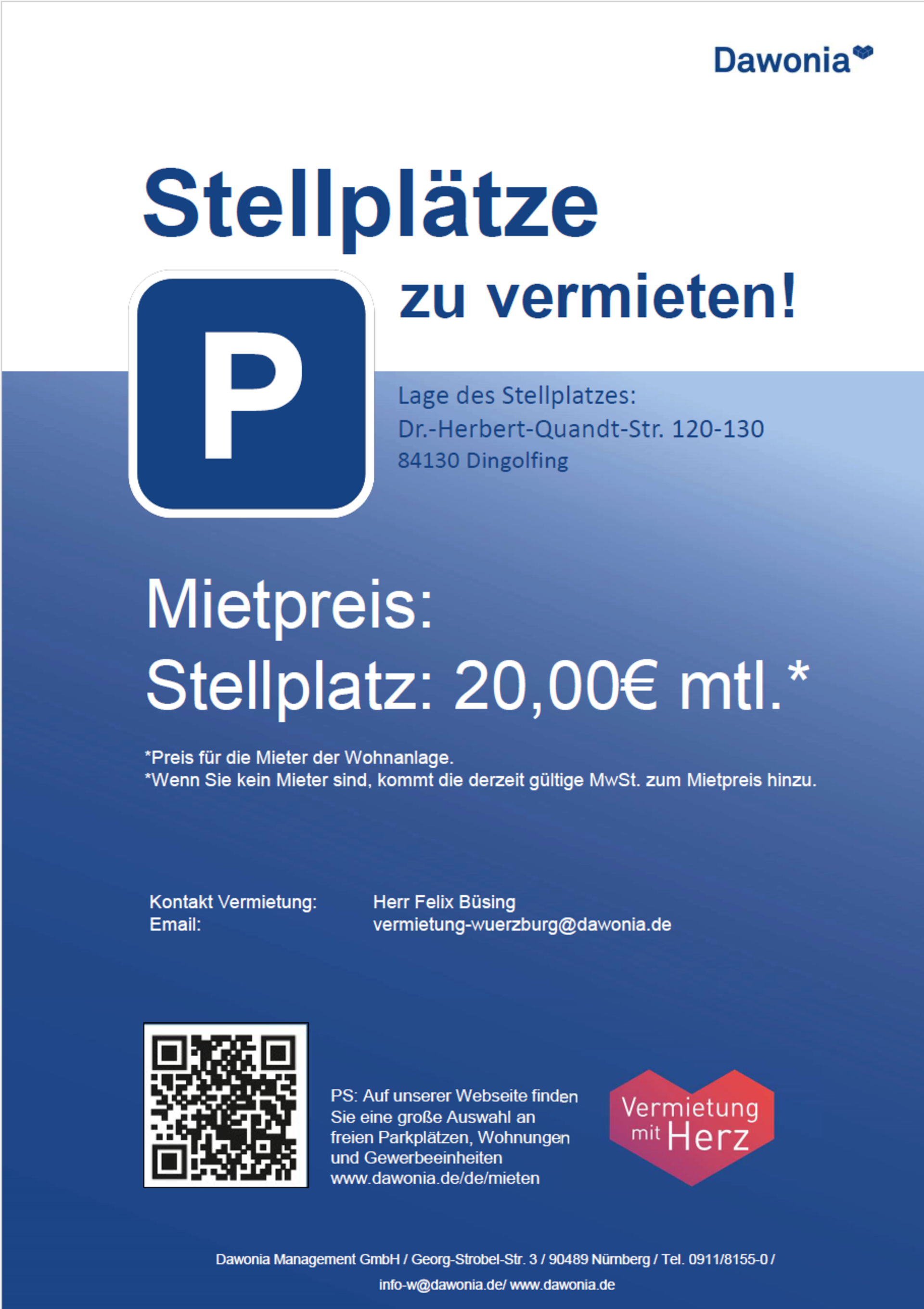 Stellplätze zu vermieten_WE1787.PNG | © Dawonia