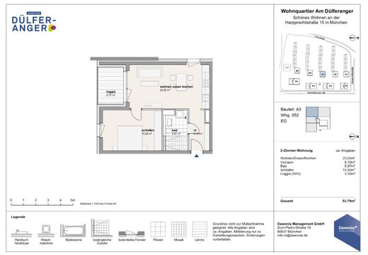 Urbanes Wohnen im 2‑Zimmer‑Neubau Bild1.jpg | © Dawonia