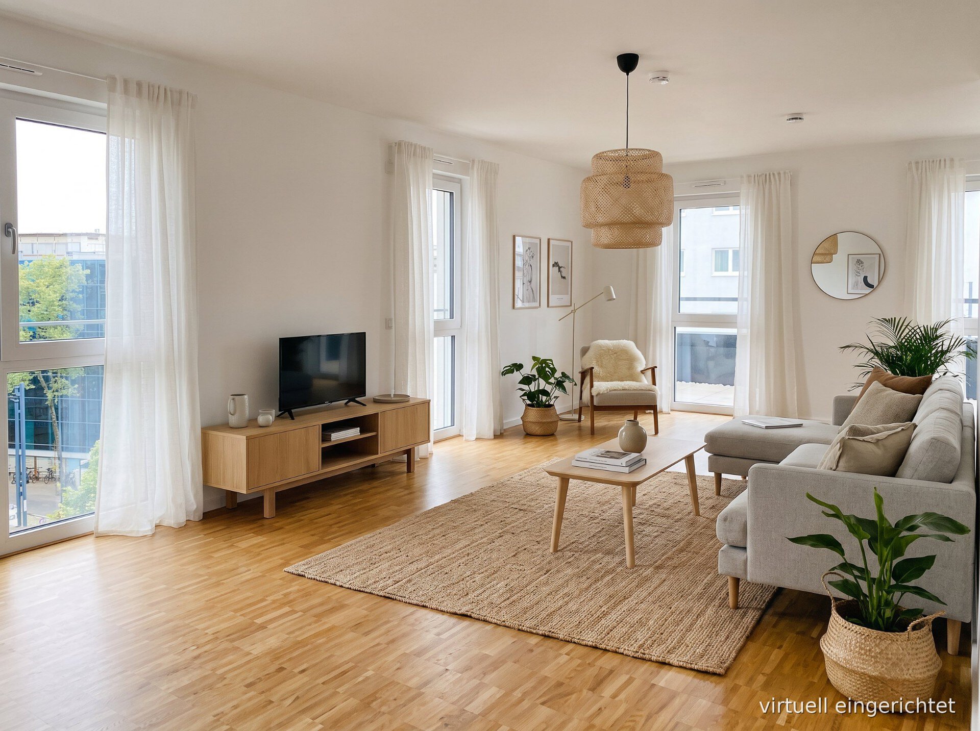 Wohnzimmer virtuell eingerichtet.jpg | © Dawonia