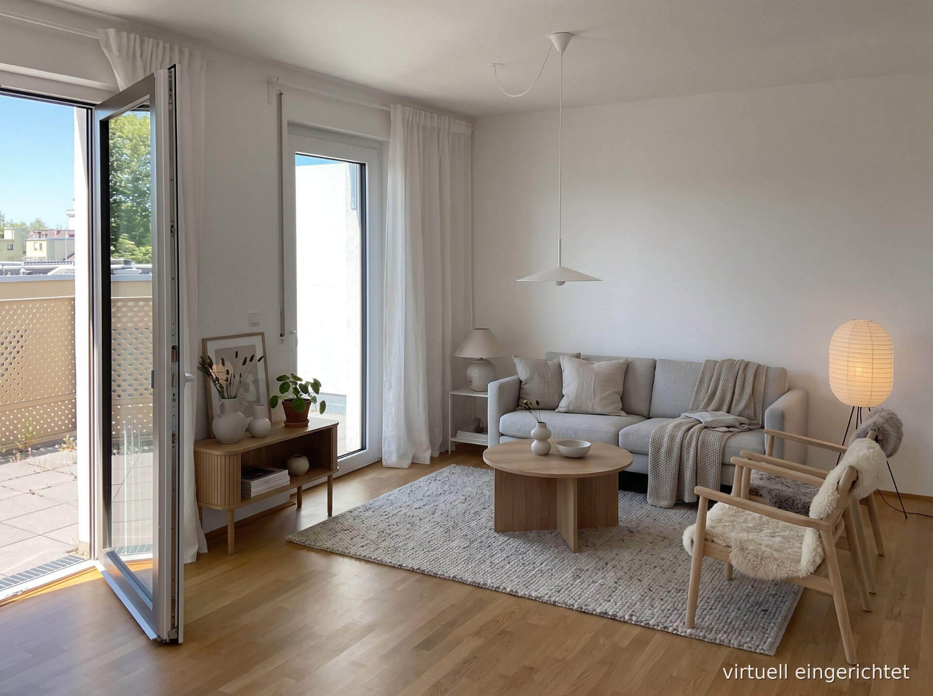 Wohnzimmer virtuell eingerichtet 1.jpg | © Dawonia
