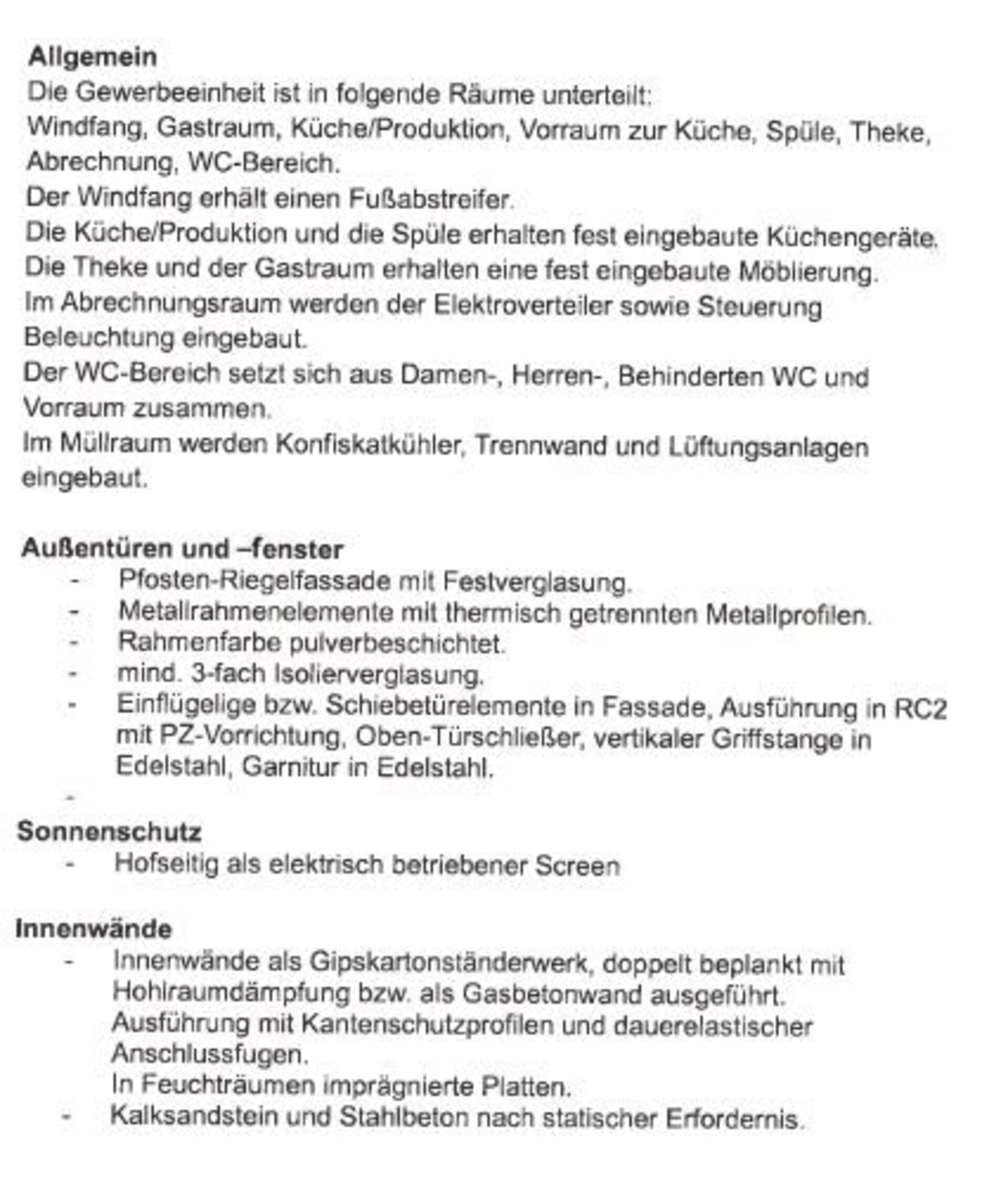 Ausstattungsbeschreibung_Seite 1 | © Dawonia